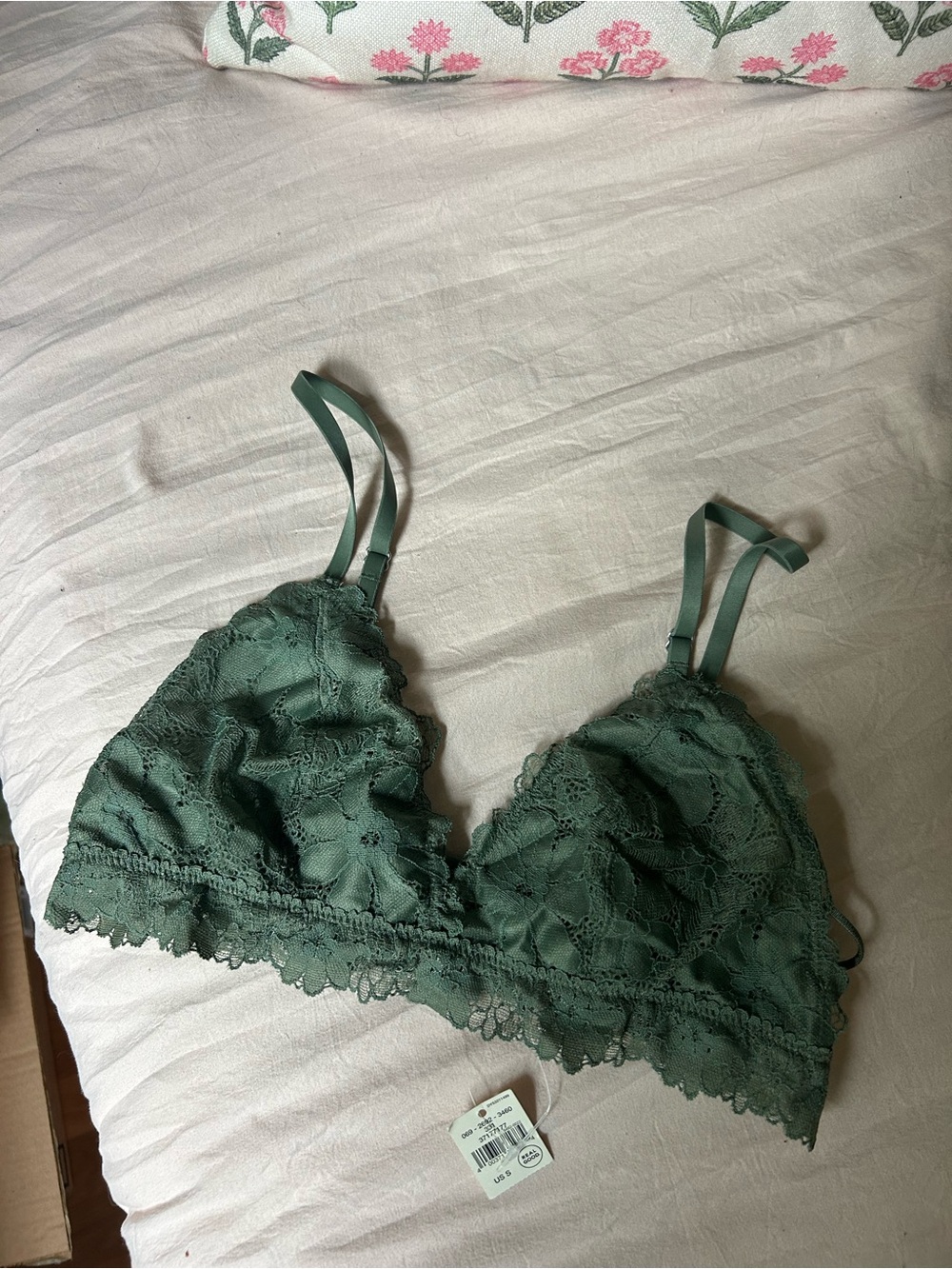 Aerie Lace Bralette in Forest Green — Women Intimates & Sleepwear